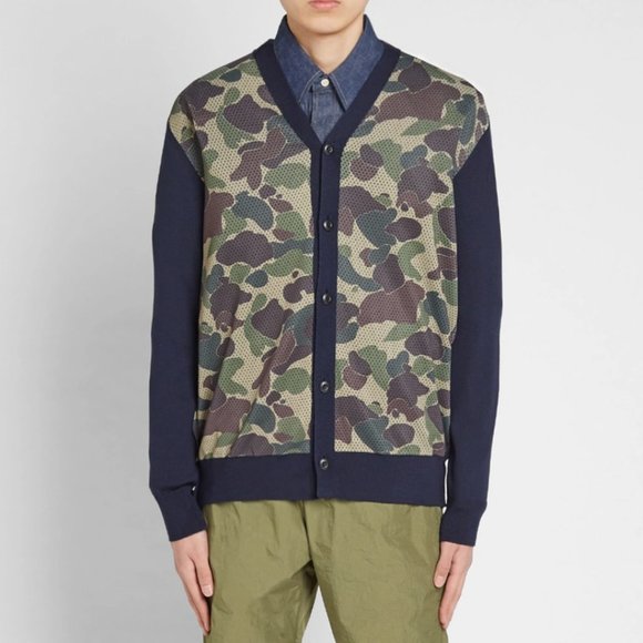 junya watanabe comme des garçons camoflauge cardigan - Picture 2 of 2